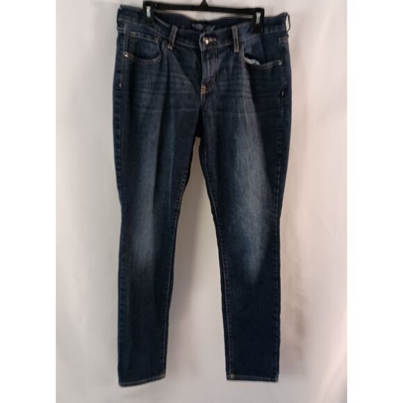 Old Navy The Flirt Mid Rise Straight Leg Jeans Women’s Size 12 Blue Denim - Picture 1 of 6